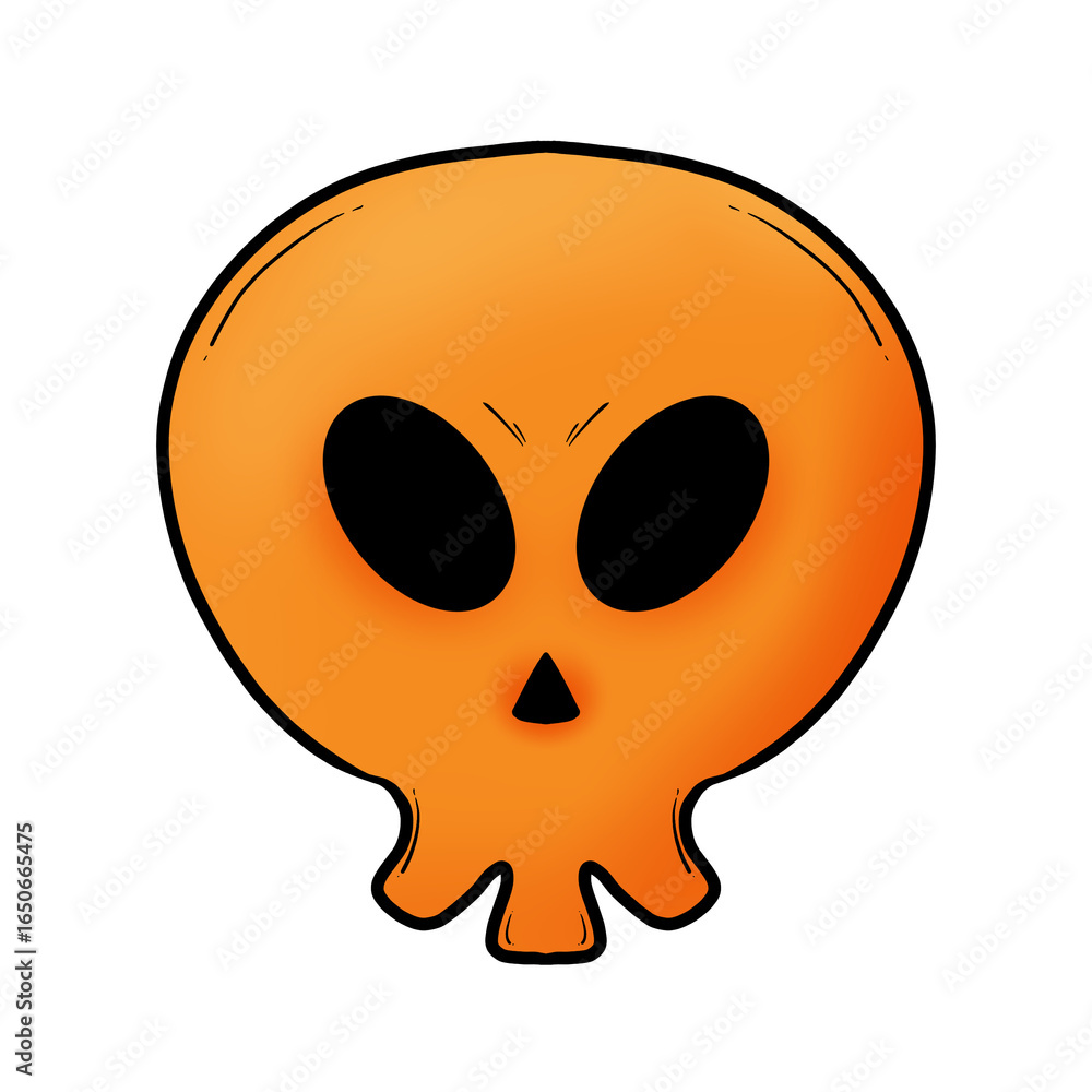 Fototapeta premium Orange skull