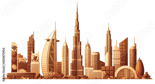 Dubai Skyline Crafted in Chocolate A Delicious Architectural Masterpiece