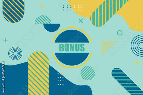 Vector banner. Megaphone with bonus speech bubble. Loudspeaker. Banner for business, marketing. Banner design vector illustration.