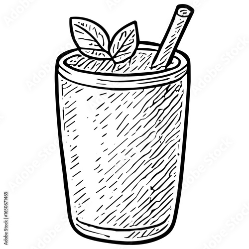 Mint Smoothie Glass