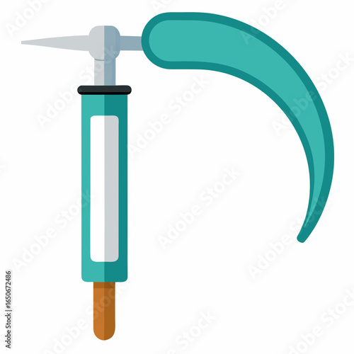 Stylized illustration of a medical laryngoscope
