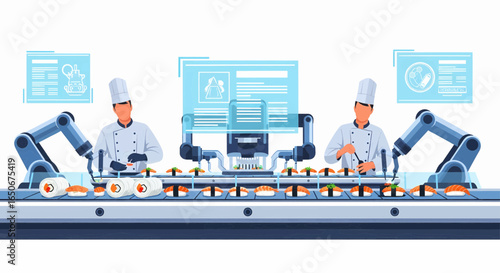 Automated Sushi Production Line Robotic Chefs and Modern Technology