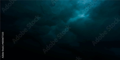 A bright blue sky with wispy clouds during the day, a dark, stormy night with the moon obscured, and a colorful sunset create a dynamic backdrop of nature and weather