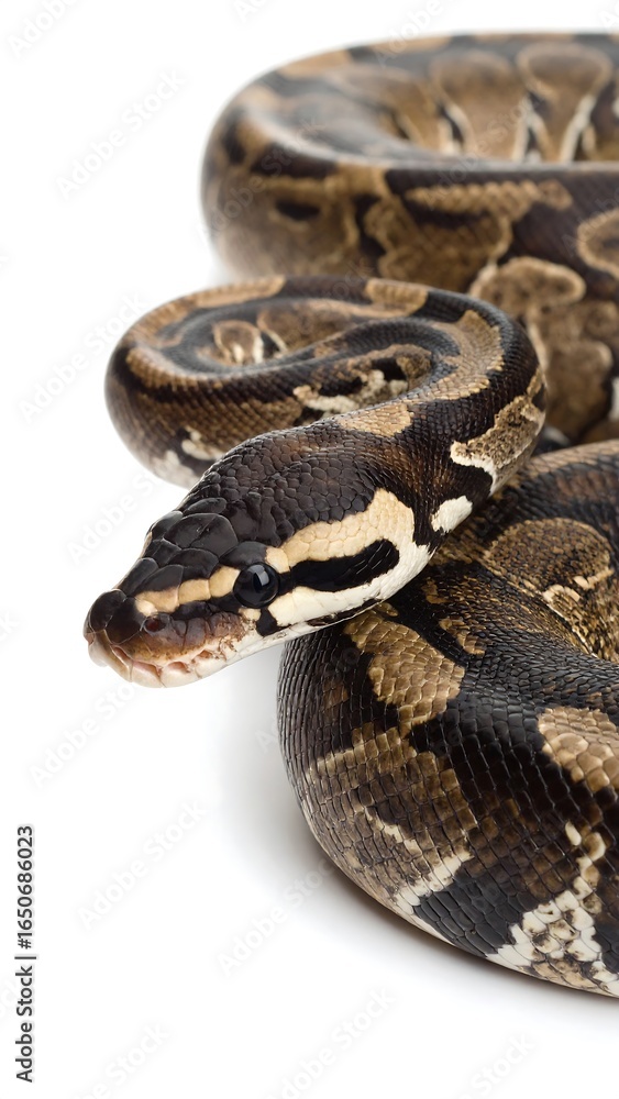 Fototapeta premium Snake coiled, detailed pattern