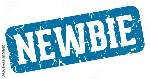 newbie rectangular sign. newbie stamp