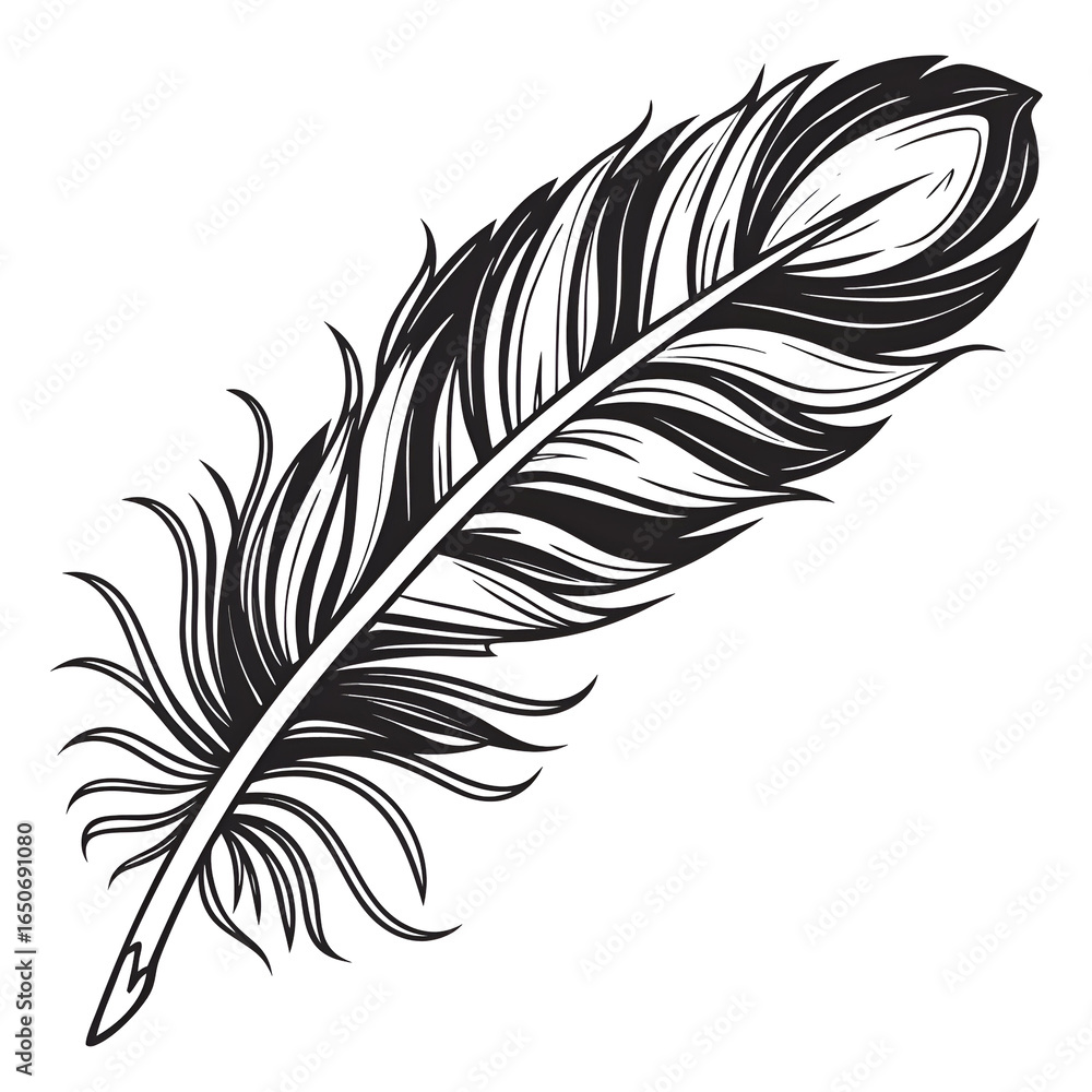 Fototapeta premium feather vector illustration