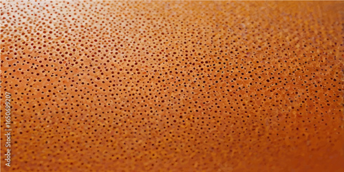 Macro abstract of orange liquid and golden bubbles, a bubbly beer texture with water drops on the glass surface