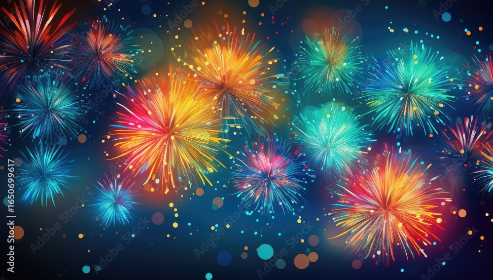 Fototapeta premium fireworks in the night sky