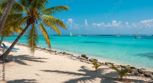 Blue lagoon at Playa Norte, Isla Mujeres, Mexico