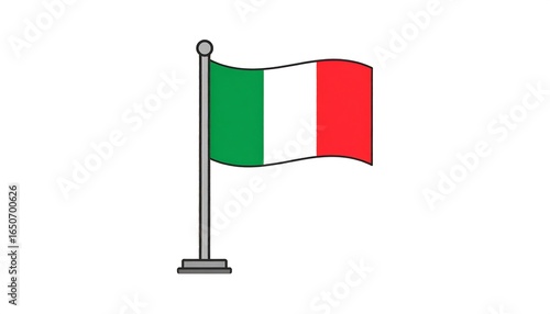 Simple illustration of an italian flag.