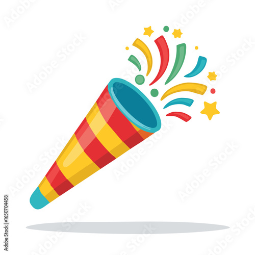 Confetti popper in action