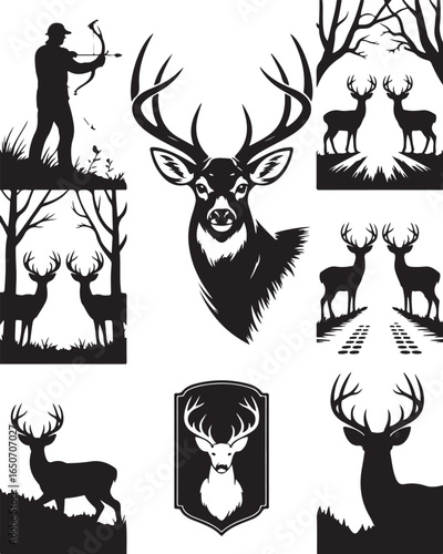 Deer Hunting Archery Graphics Collection