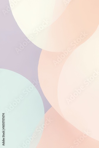 Wallpaper Mural Soft Abstract Shapes Torontodigital.ca