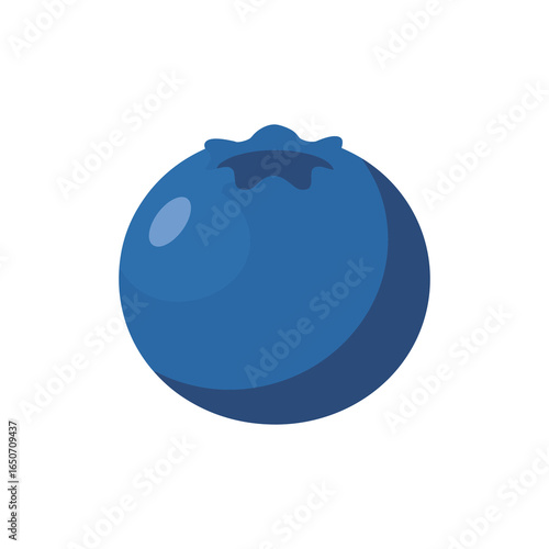 Blueberry Cartoon Vector Icon Illustration. Fruit Object Icon Concept Isolated Premium Vector. Flat Cartoon Style