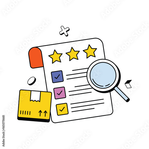 Quality control Flat illustration. EPS 10 File