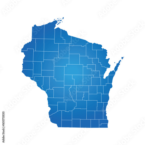 vector of Wisconsin map