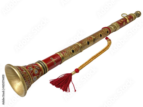 Decorative Wedding Shehnai Musical Instrument on AI generated by PNG