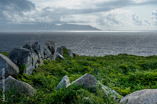 Dramatic Coastal View from Estaca de Bares: Cape Ortegal Silhouette at Sunset