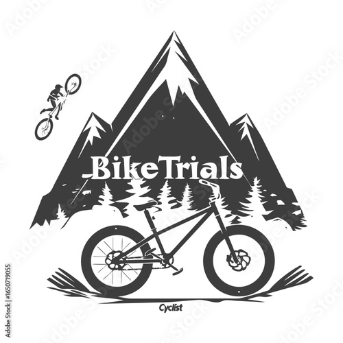 BMX Stunt Rider T-Shirt Extreme Bike Trials Graphic Tee
