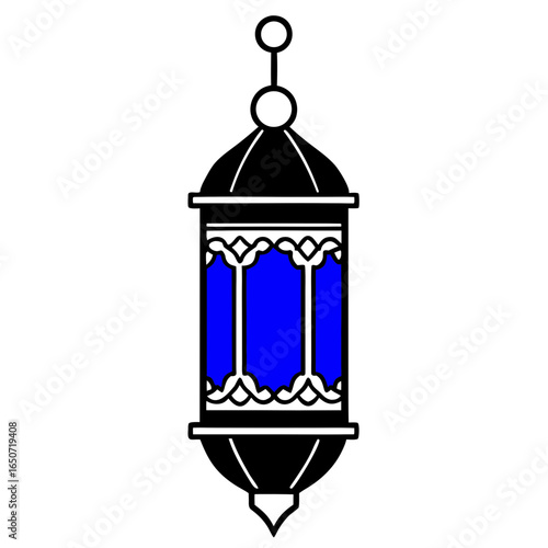 This Image Showcases a Beautifully Ornate Golden Lantern