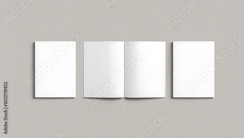 Blank Magazine Mockup Template Brochure Booklet Paper Design Mock up