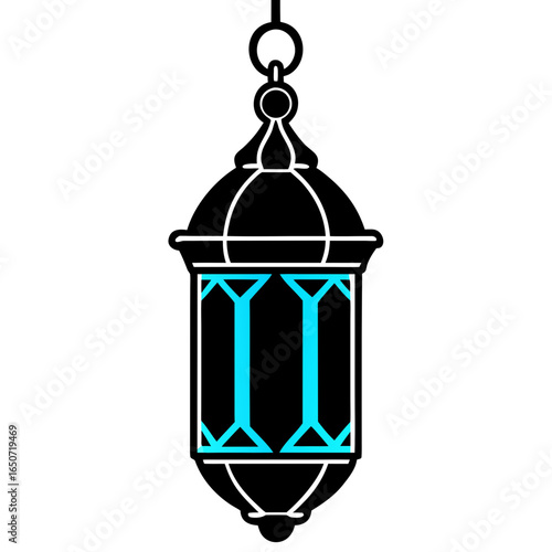 This Image Showcases a Beautifully Ornate Golden Lantern