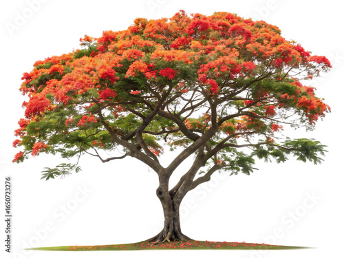 Delonix Regia Tree Isolated AI generated by PNG