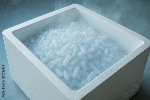 Industrial refrigeration. Laboratory. Cryogenics. Cold and chilly. Low-temperature conditions. Subzero temperatures. Dry ice. Nitric oxide.