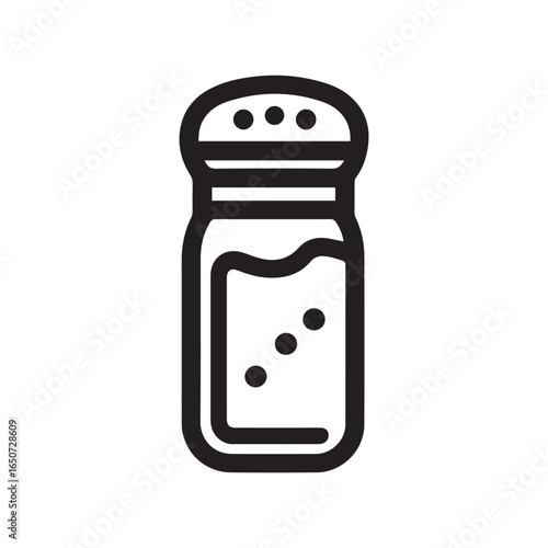Simple Line Art Salt Shaker with Three Holes Top
