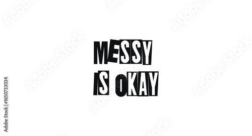 Mental Health Positive Message In Hand Drawn Typography. Encouraging Reminder For Self Acceptance, Vulnerability, And Grace. Ideal For Prints Or Journals. Vector Illustration.