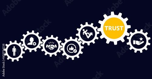 Bild auf Leinwand trust banner web icon vector illustration concept