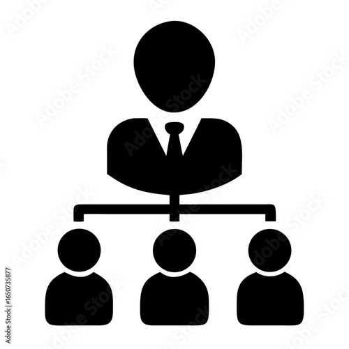 Organization chart diagram hierarchy structure business management team leader infographic icon vector