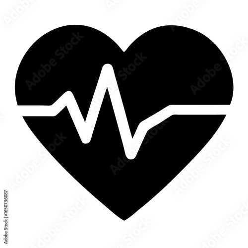 Heartbeat pulse vector illustration for medical healthcare cardiology and ekg monitoring design