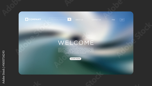 Welcome website landing page with clean design and soft color palette for modern tech company
