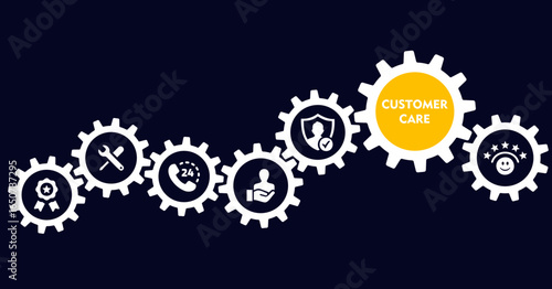 Customer Care icon - vector illustration . customer, care, customer service, customer support, help, advice, client, chat, satisfaction, infographic, template, concept, banner, icon set, icons .