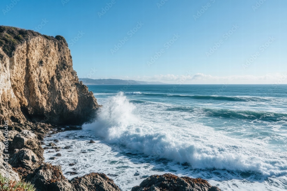 Obraz premium Ocean seascape with high cliffs