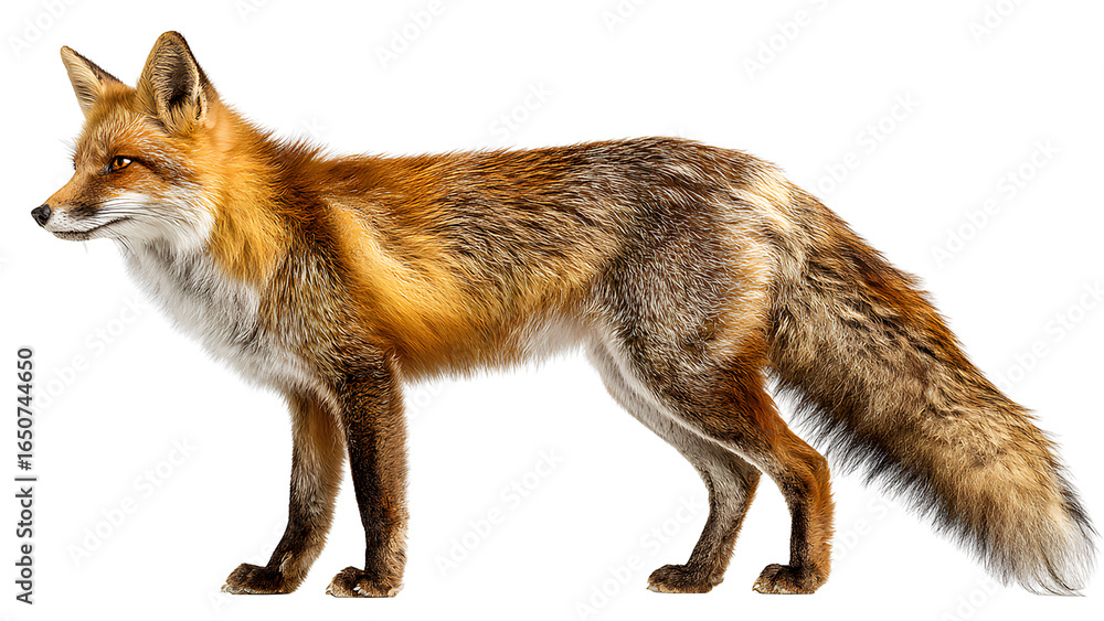 Fototapeta premium Red Fox Side Profile – Wild Animal Photography for Commercial Use