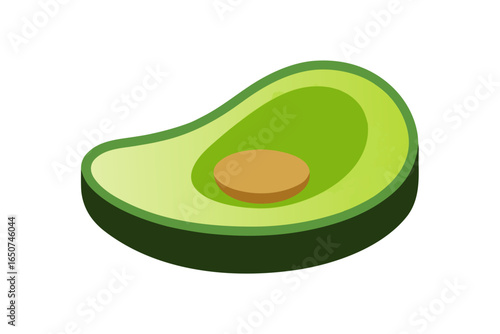 Avocado Half Inspired Lounger with Pit Cushion in Center