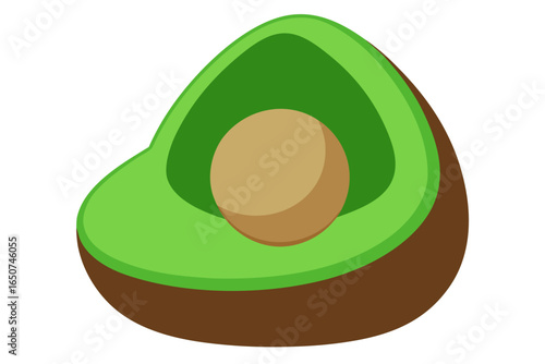 Avocado Armchair with Brown Pit Cushion and Green Upholstery