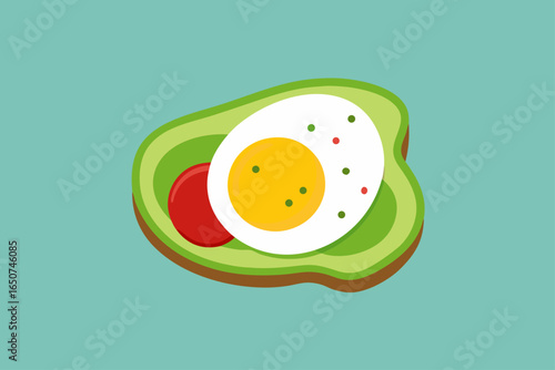 Avocado Toast Topped with Poached Egg and Chili Flakes