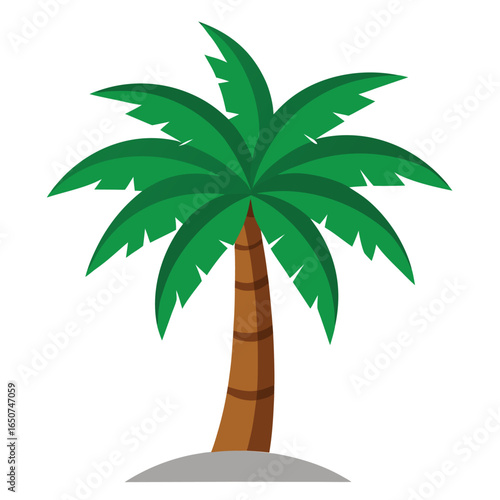 Exotic Tree on a Beach Graphic Element

