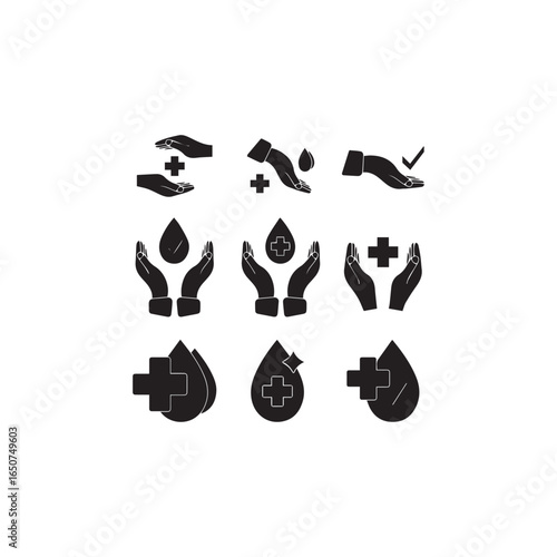 Medical illustrations silhouette