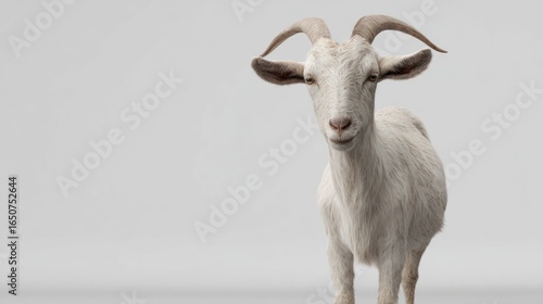 Close-up of a white goat