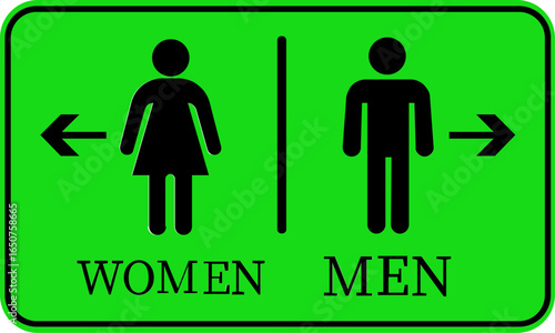Toilet Icon.square toilet signs collection, male, female and neutral gender, vector Illustration.Public bathroom pictogram. Male and female gender silhouette for lavatory door.