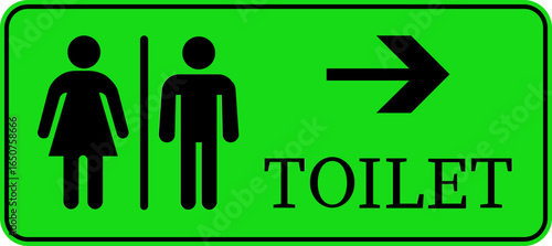 Toilet Icon.square toilet signs collection, male, female and neutral gender, vector Illustration.Public bathroom pictogram. Male and female gender silhouette for lavatory door.