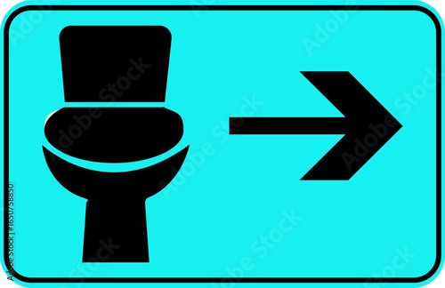 Toilet Icon.square toilet signs collection, male, female and neutral gender, vector Illustration.Public bathroom pictogram. Male and female gender silhouette for lavatory door.