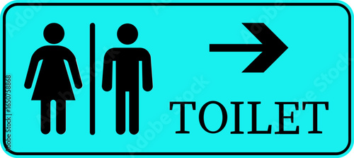 Toilet Icon.square toilet signs collection, male, female and neutral gender, vector Illustration.Public bathroom pictogram. Male and female gender silhouette for lavatory door.