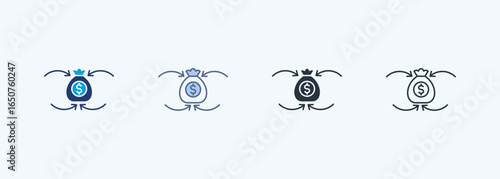 Revenue Stream Multiple Style Icon Collection