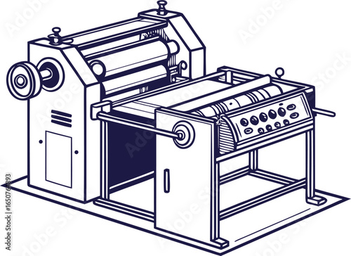 printing machine office device vector

