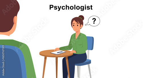 Psychologist Counseling Session Woman Experiencing Confusion During Therapy